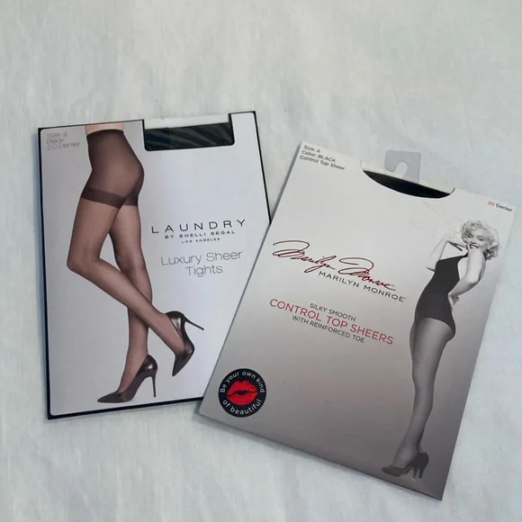 Marilyn Monroe and Laundry luxury sheer tights 20 deniers - Picture 1 of 16